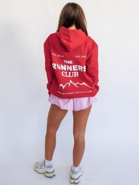 🆕️ Ivory Belle The Runners Club Red Graphic Hoodie